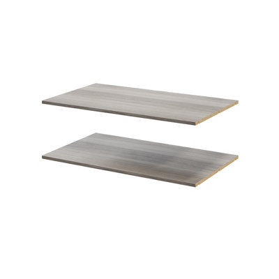 B&Q -  Atomia Matt Grey Oak Effect Shelf(L)964mm (D)562mm
