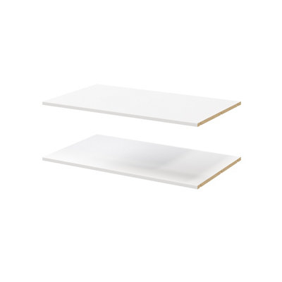 B&Q -  Atomia Matt White Shelf(L)964mm (D)562mm