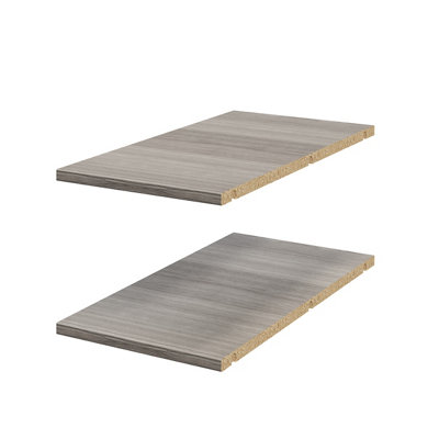 B&Q -  Atomia Matt Grey Oak Effect Corner Shelf(L)292mm (D)562mm