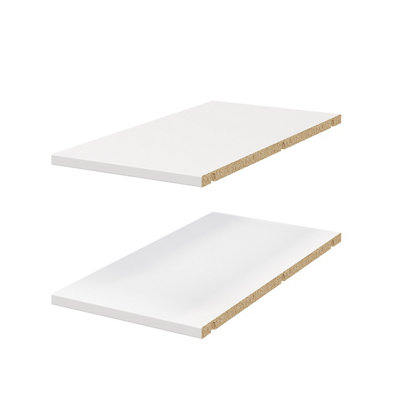 B&Q -  Atomia Matt White Corner Shelf(L)292mm (D)562mm
