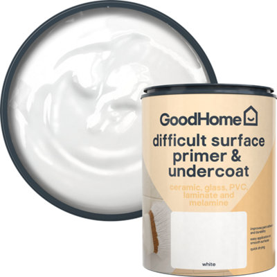 GoodHome Difficult Surfaces White Primer & Undercoat750Ml from B&Q