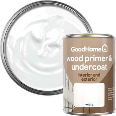 GoodHome White Multi-Surface Wood Primer & Undercoat250Ml from B&Q
