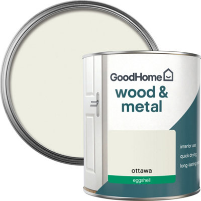 GoodHome Ottawa Eggshell Metal & Wood Paint750Ml from B&Q
