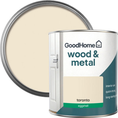 GoodHome Toronto Eggshell Metal & Wood Paint750Ml from B&Q