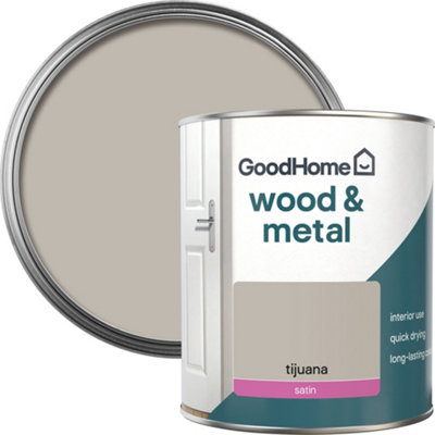 GoodHome Tijuana Satin Metal & Wood Paint750Ml from B&Q