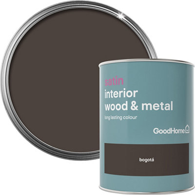 GoodHome Bogotá Satin Metal & Wood Paint750Ml from B&Q