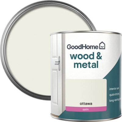 GoodHome Ottawa Satin Metal & Wood Paint750Ml from B&Q