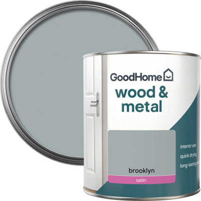 GoodHome Brooklyn Satin Metal & Wood Paint750Ml from B&Q