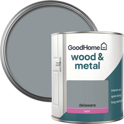 GoodHome Delaware Satin Metal & Wood Paint750Ml from B&Q