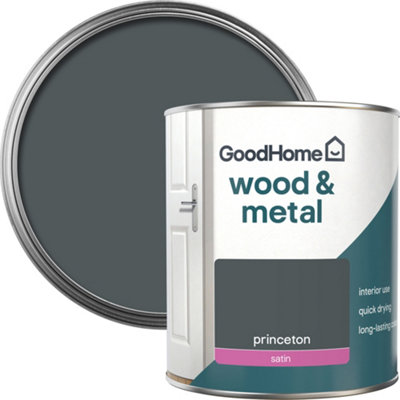 GoodHome Princeton Satin Metal & Wood Paint750Ml from B&Q
