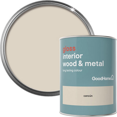 GoodHome Cancún Gloss Metal & Wood Paint750Ml from B&Q