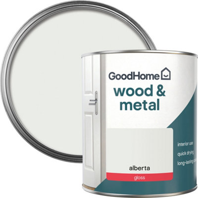 GoodHome Alberta Gloss Metal & Wood Paint750Ml from B&Q
