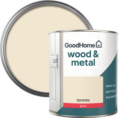 GoodHome Toronto Gloss Metal & Wood Paint750Ml from B&Q