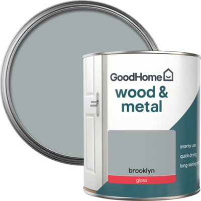 GoodHome Brooklyn Gloss Metal & Wood Paint750Ml from B&Q