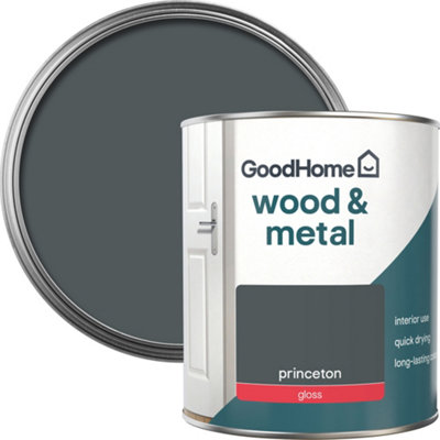 GoodHome Princeton Gloss Metal & Wood Paint750Ml from B&Q