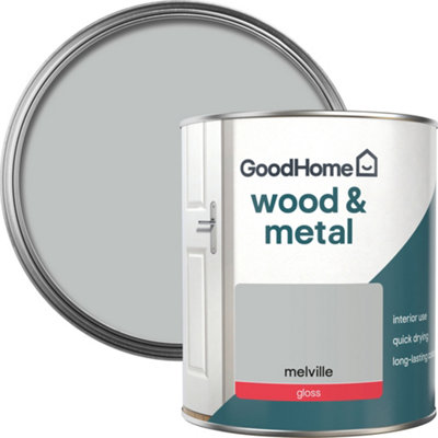 GoodHome Melville Gloss Metal & Wood Paint750Ml from B&Q