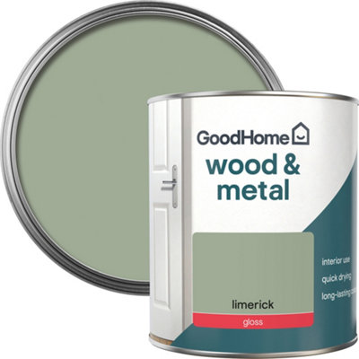GoodHome Limerick Gloss Metal & Wood Paint750Ml from B&Q