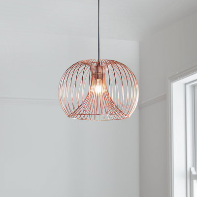 GoodHome Dharug Copper Effect Pendant Ceiling Light(Dia)380mm from B&Q