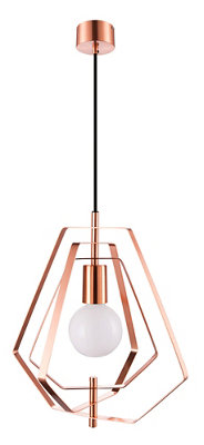 GoodHome Nedoki Copper Effect Pendant Ceiling Light(Dia)350mm from B&Q