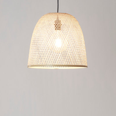 GoodHome Calume Natural Bell Tapered Light Shade (D)38Cm from B&Q