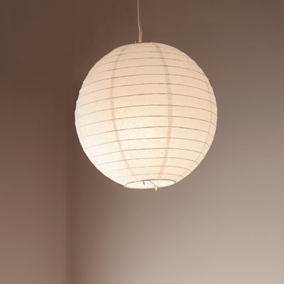 GoodHome Raqis White Pendant Ball Light Shade (D)28Cm from B&Q