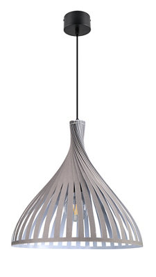 GoodHome Crozon Dark Grey Pendant Ceiling Light(Dia)380mm from B&Q