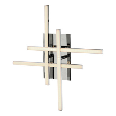 GoodHome Alani Chrome Effect Quadruple Wired Wall Light from B&Q