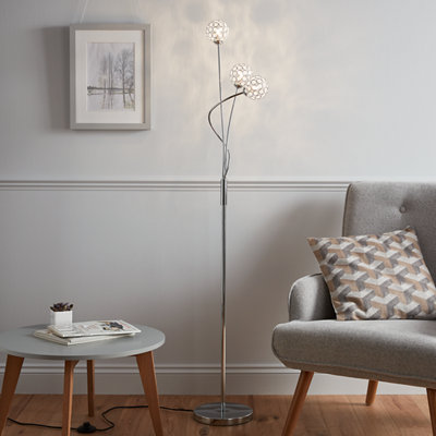 GoodHome Mantus Chrome Effect Floor Light from B&Q