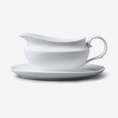 W.M Bartleet & Sons Wm Bartleet & Sons Porcelain Traditional Gravy Boat With Saucer500Ml from B&Q