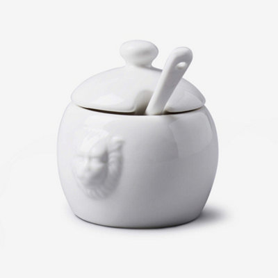 W.M Bartleet & Sons Wm Bartleet & Sons Porcelain Mustard Storage Pot With Serving Spoon from B&Q