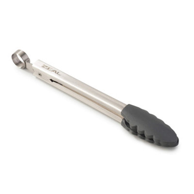 Zeal Silicone Small Cooking Tongs20CmDark Grey from B&Q