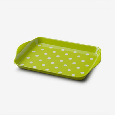 Zeal Melamine Mini Dotty Serving TrayLime from B&Q