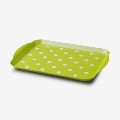 Zeal Melaminesmall Dotty Serving TrayLime from B&Q