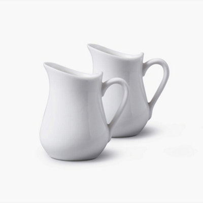  - Wm Bartleet & Sons Porcelain Traditional Milk Jugs80Ml Set Of 2