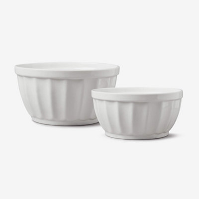 W.M Bartleet & Sons Wm Bartleet & Sons Porcelain Fluted BowlsSet Of 2 from B&Q