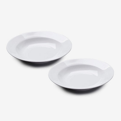 W.M Bartleet & Sons Wm Bartleet & Sons Porcelain Wide Rim Pasta/soup Bowl Set Of 2 from B&Q