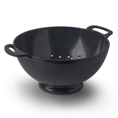 Zeal Unisex Dark Grey Melamine Colander Large 24Cm In - Image 3