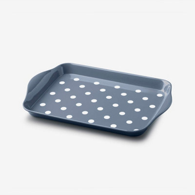 Zeal Melamine Mini Dotty Serving TrayProvence Blue from B&Q