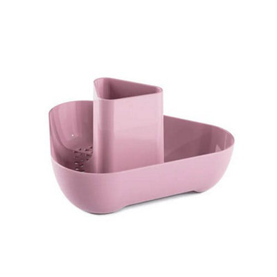 Zeal Melamine Sink Corner Tidy Rose Pink from B&Q