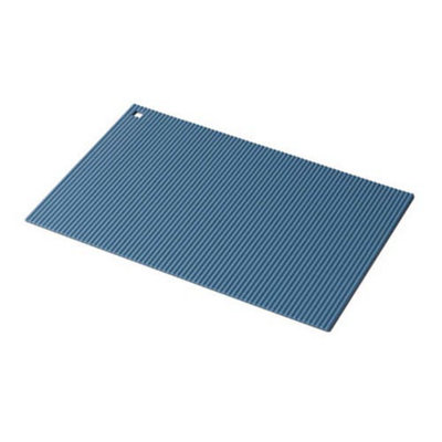 Zeal Jumbo Silicone Rectangular Hot Mat Trivet Provence Blue from B&Q