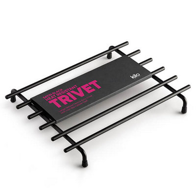 Kilo Large Black Trivet Satin Heavy Duty from B&Q