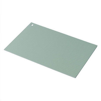 Zeal Jumbo Silicone Rectangular Hot Mat Trivet Sage Green from B&Q