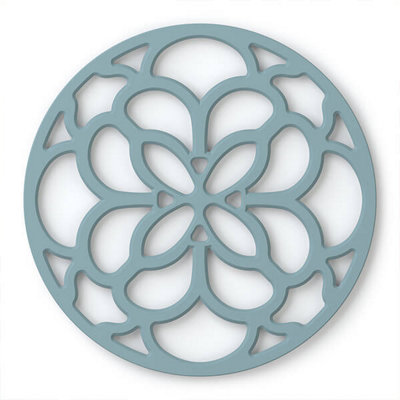 Zeal Circular Silicone Trivet Mat Duck Egg Blue from B&Q