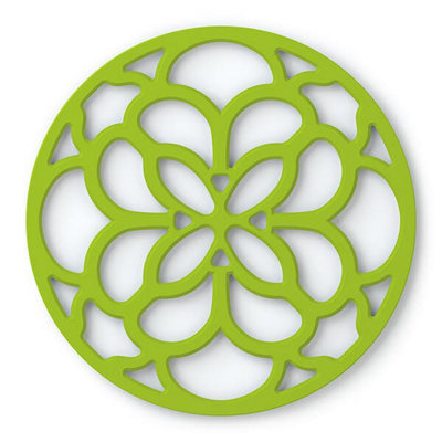 Zeal Circular Silicone Trivet Mat Neon Lime from B&Q
