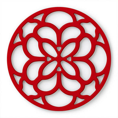 Zeal Circular Silicone Trivet Mat Red from B&Q