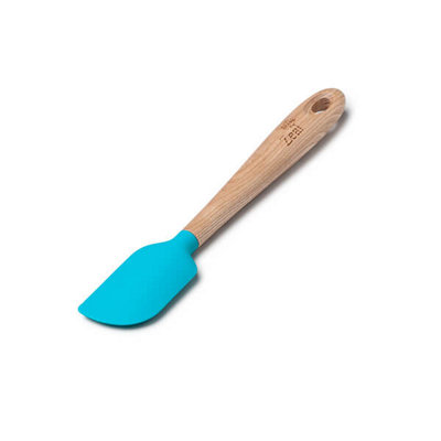 Zeal Small Spatula Spoon With Ash Wood Handle Aqua from B&Q