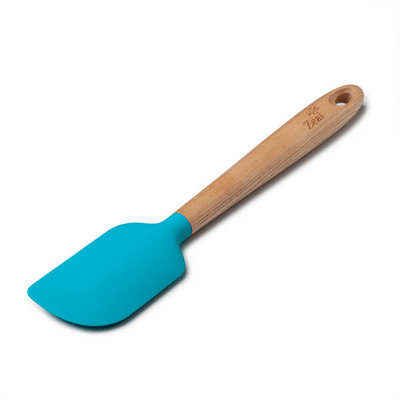 Zeal Large Spatula Spoon With Ash Wood Handle Aqua from B&Q