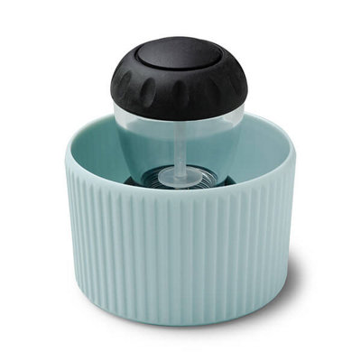 Zeal Black Dish Brush In Duck Egg Blue Holder from B&Q