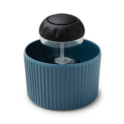 Zeal Black Dish Brush In Provance Blue Holder from B&Q