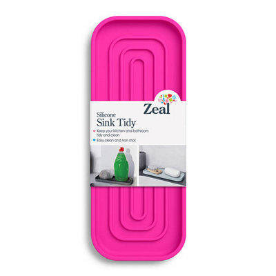B&Q -  Silicone Sink Tidy Neon Pink